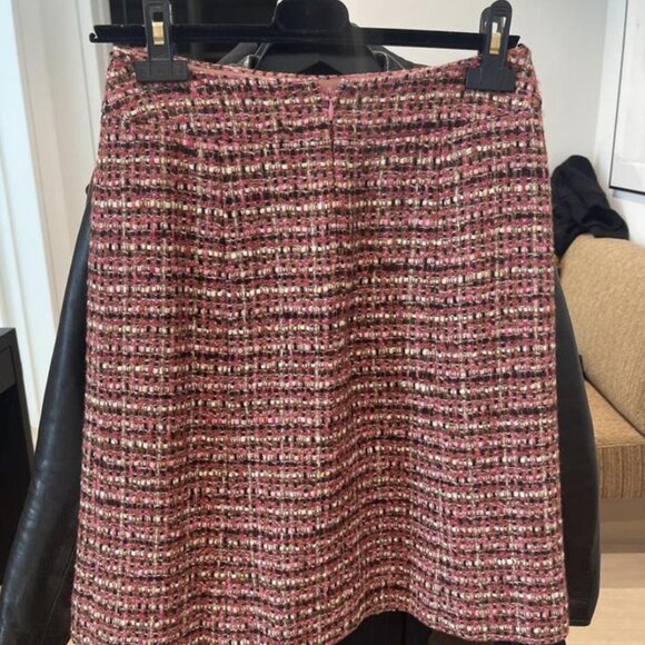 2001 Pink and Brown Chanel Tweed Skirt - Picture 3 of 6